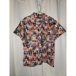 Vintage 90s Playboy Magazine Cover AOP Shirt Centerfold Collage Shirt RARE GRAIL